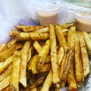 Smoothie and fries